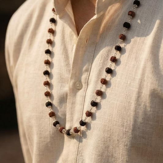 The Ultimate Aura Shield: Divya Rudraksha & Karungali Mala